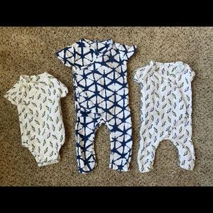Aden and Anais set of 3 muslin cotton kimono